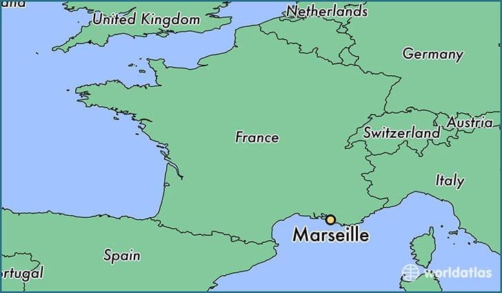 pokaži Marseille u francuskoj mapu