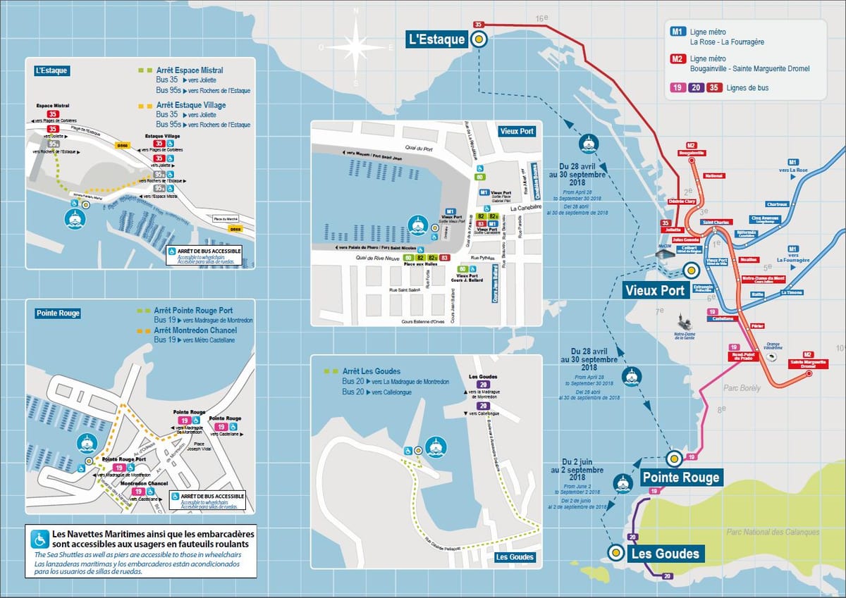 mapa Marseille čamac