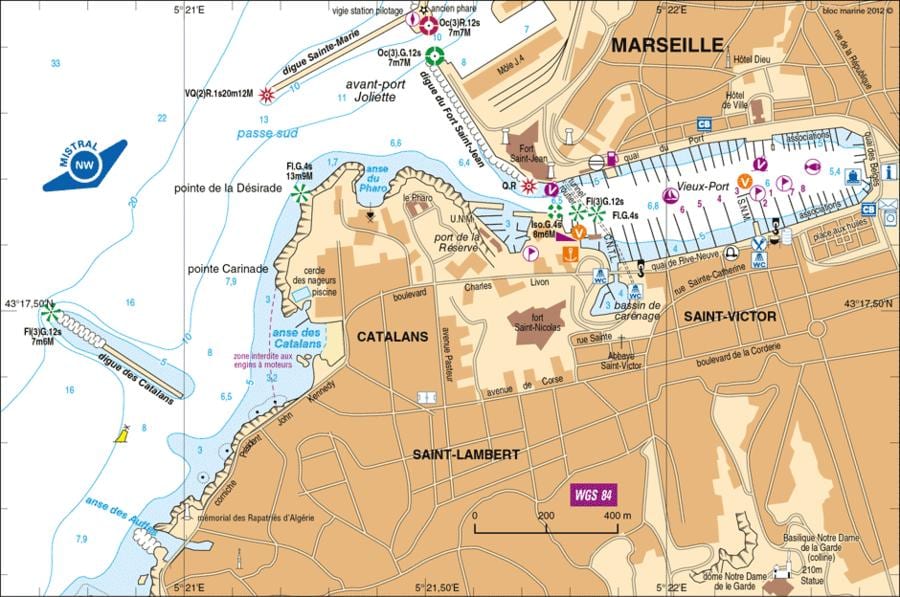 mapa Marseille terminal krstarenje
