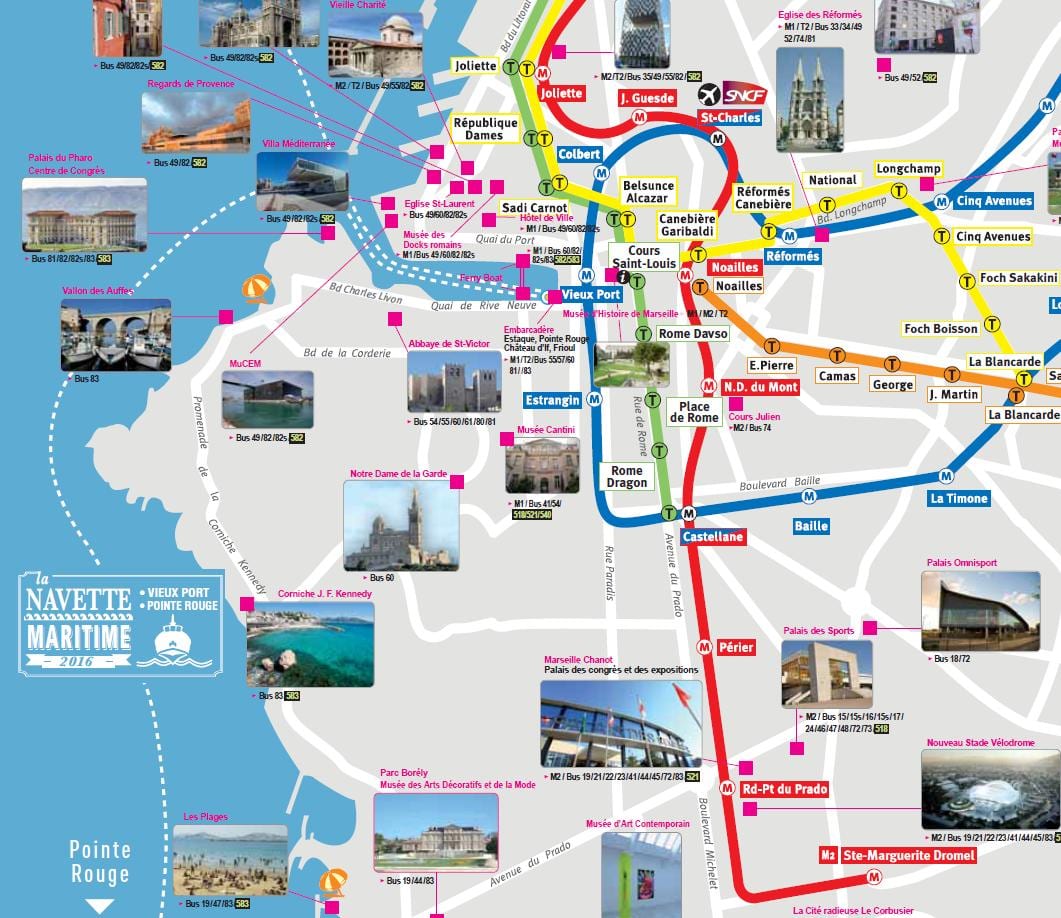 Marseille razgledanje mapu
