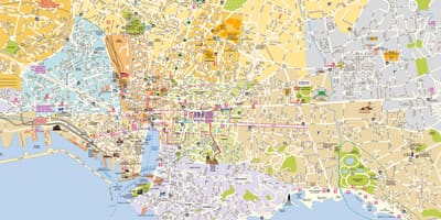 Ulična mapa Marseille, francuska